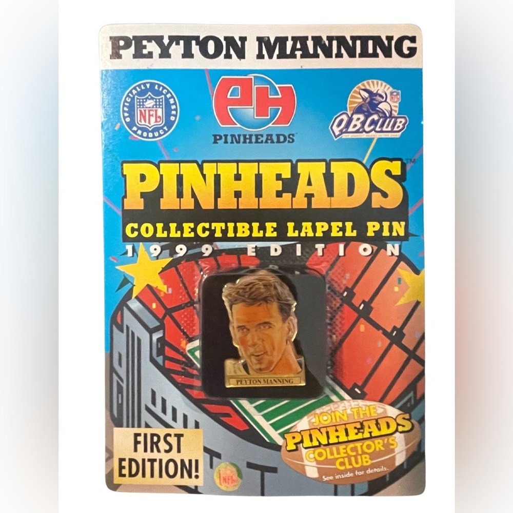 Peyton Manning Pinheads brand pin